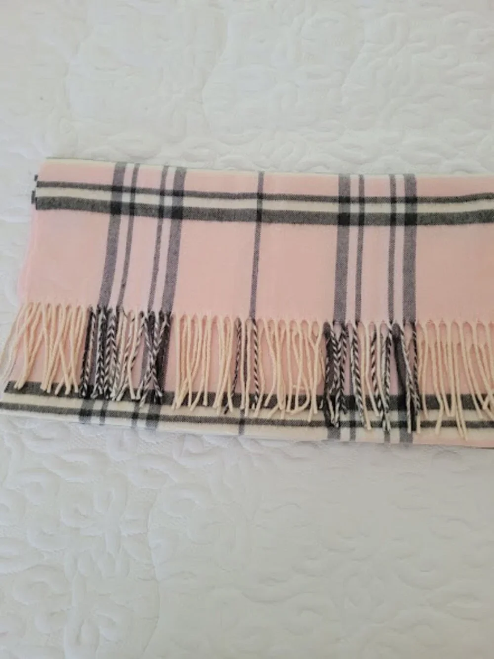 Lord &Taylor Pink & Black Scarf